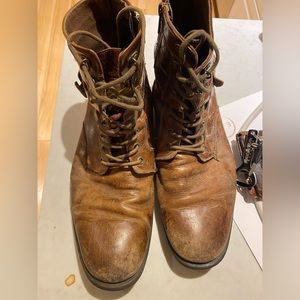 Mens leather boots brown